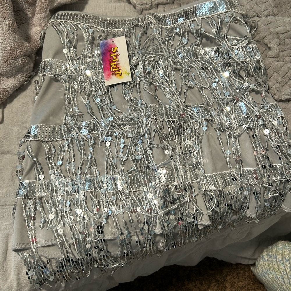 Spirit Silver Sequin Mini Skirt